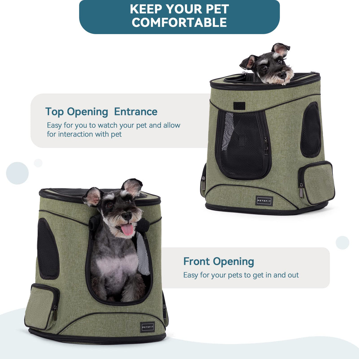 Dog and Cat Backpack Carrier, Up to 18 lb W32859