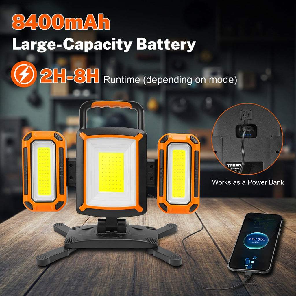 5000LM Rechargeable Magnetic Work Light V58820