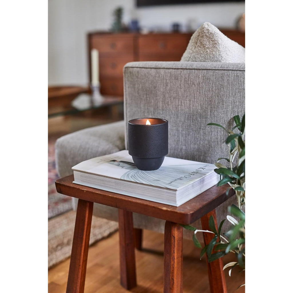 Scented Soy Candle in Reusable Ceramic Jar with Wood Wick, 11 oz V523