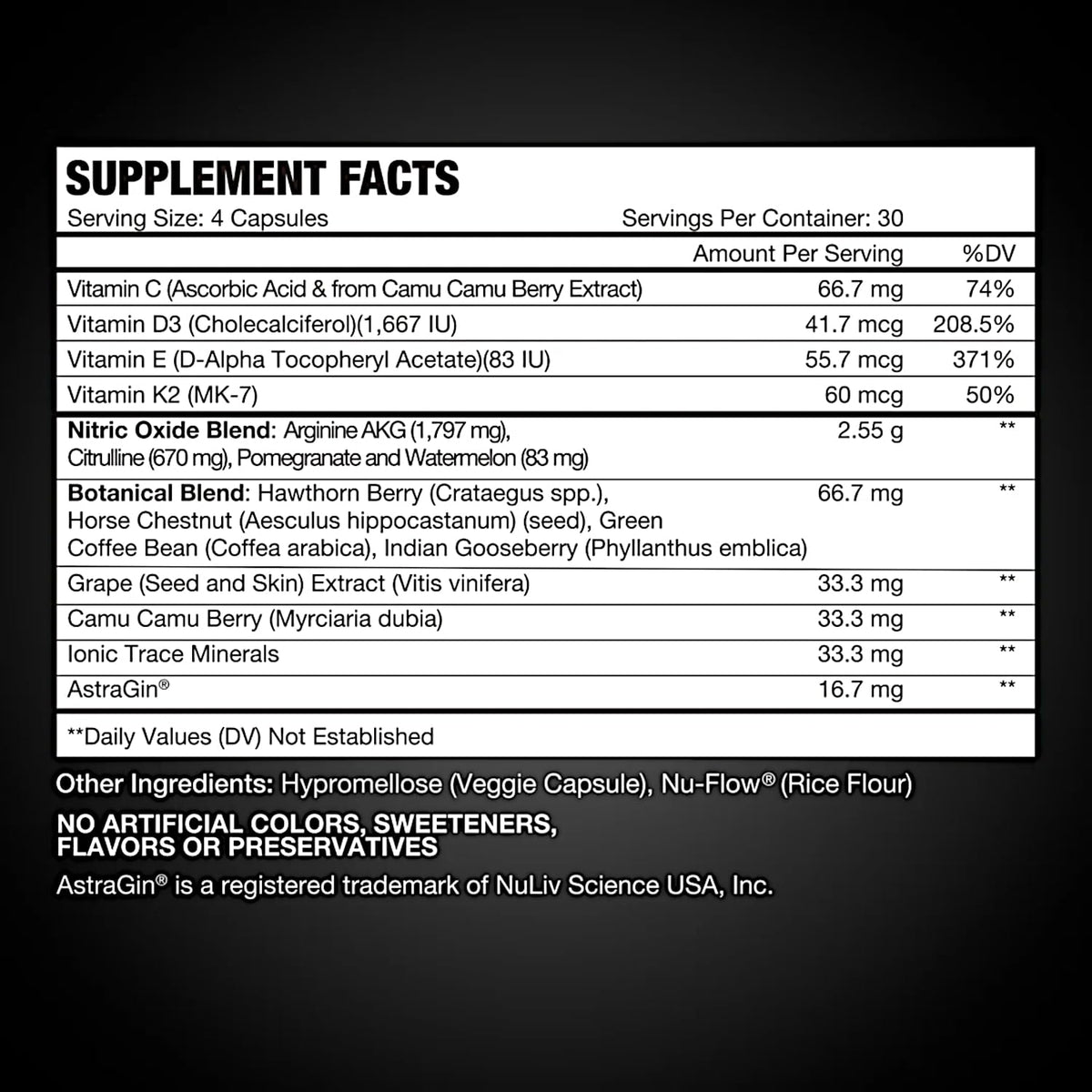 120 Capsules Ginseng Nitric Oxide A563870