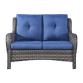 2-Seater Wicker Patio Sofa with Cushions A6826