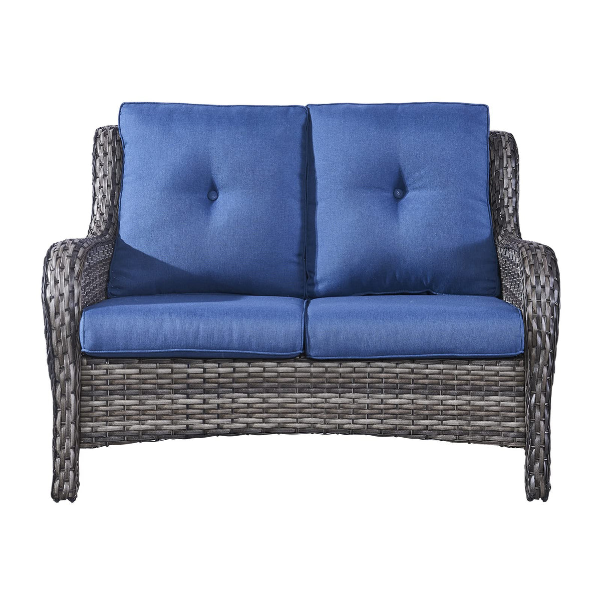 2-Seater Wicker Patio Sofa with Cushions A6826