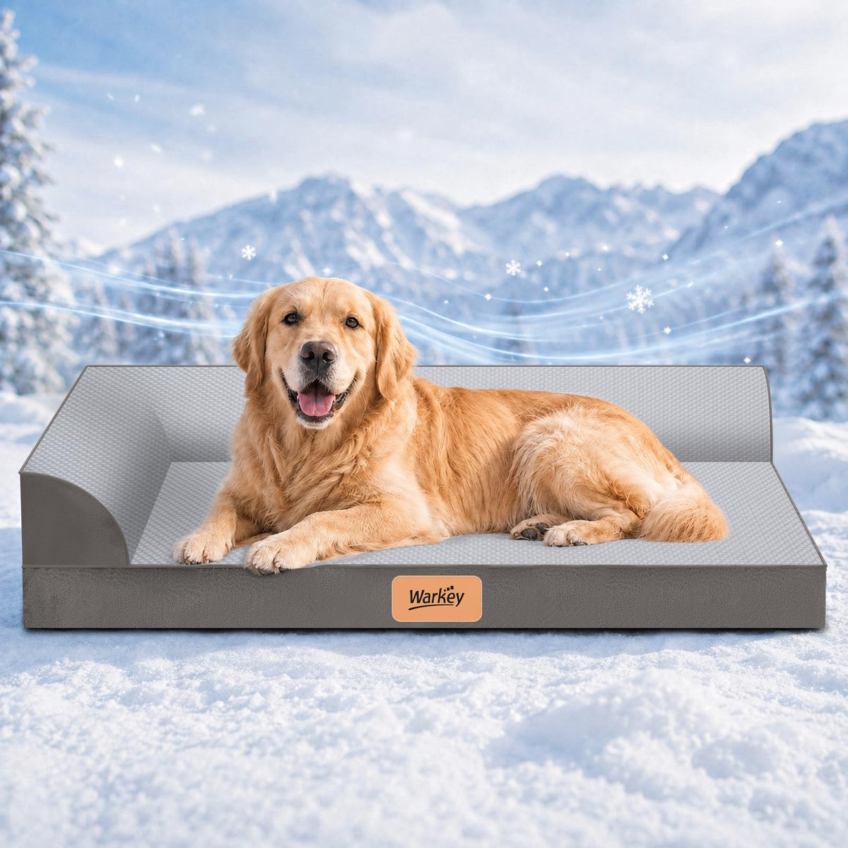 Cooling Orthopedic Memory Foam Dog Bed with Washable Cover B37220