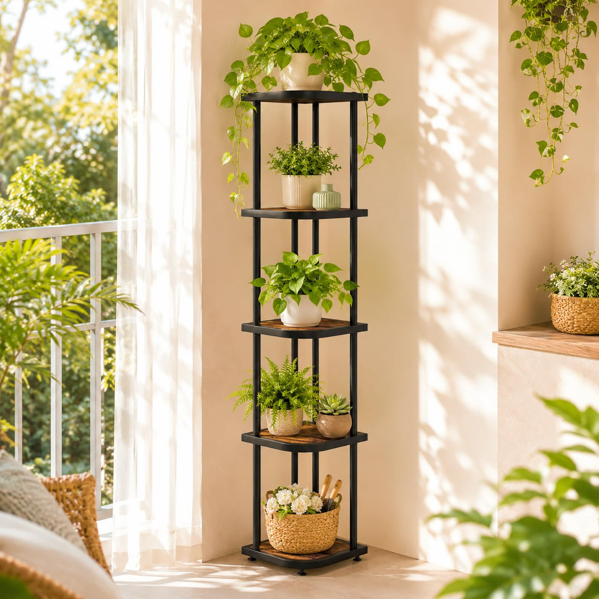 5 Tier Corner Shelf W2271