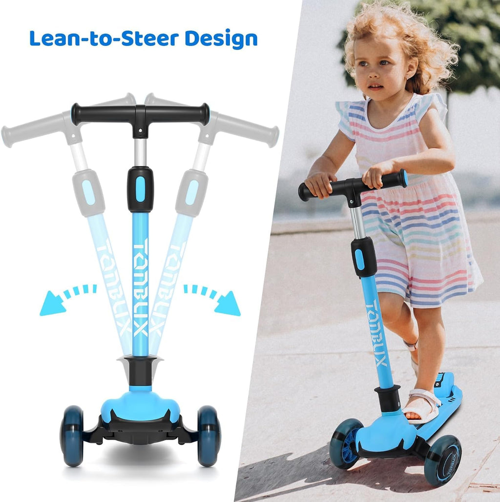 Light Up 3 Wheel Folding Kids Scooter with Adjustable Height D54249