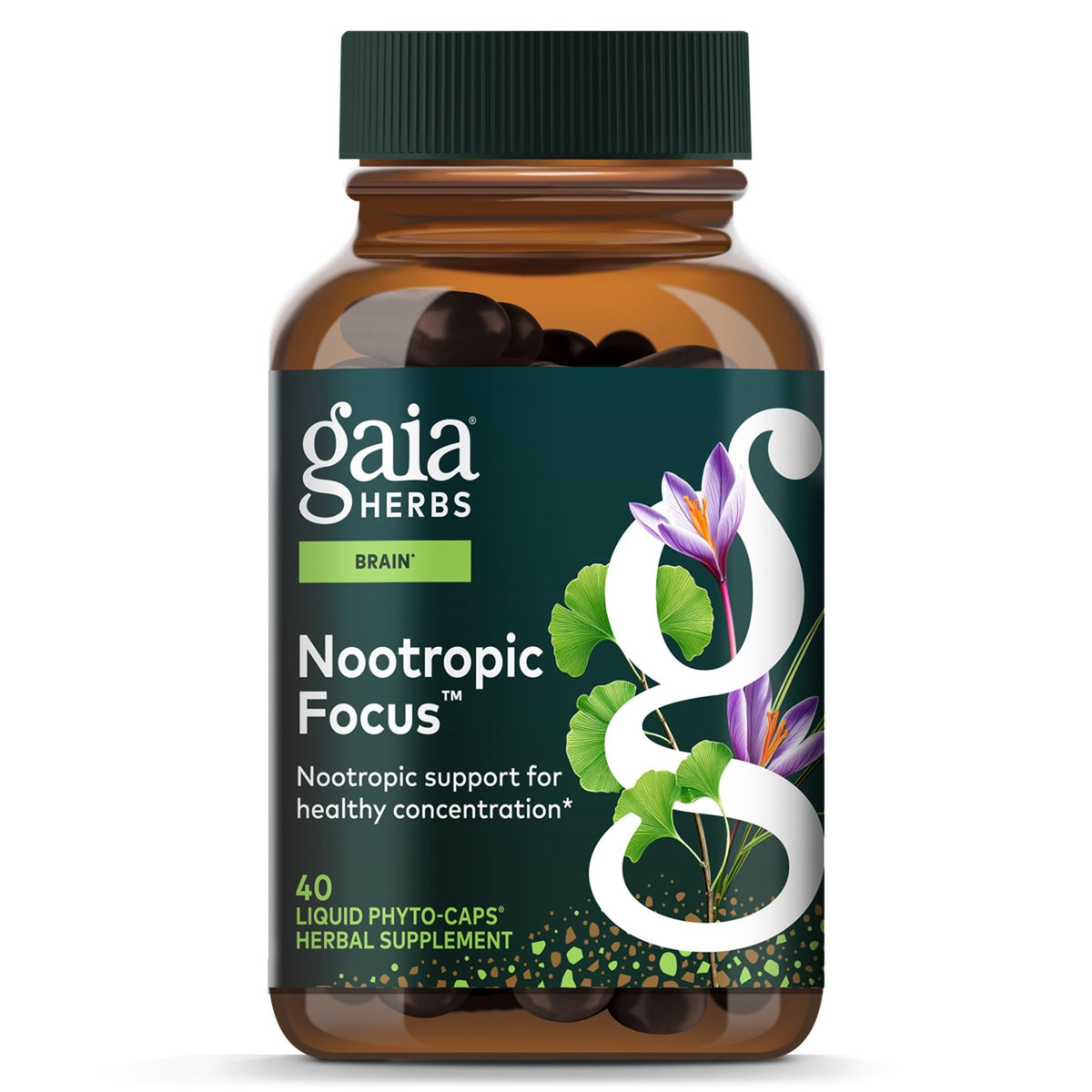40 Vegan Capsules Nootropic Focus P317752