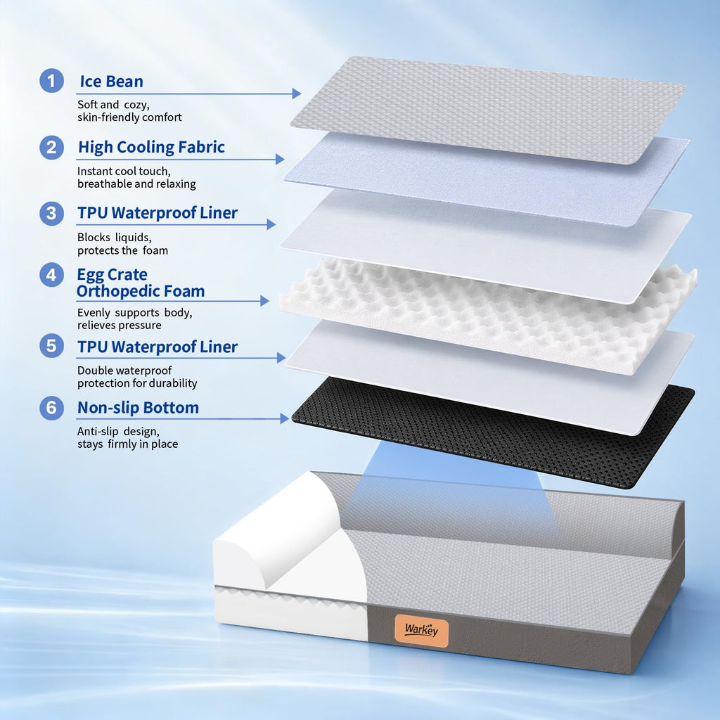 Cooling Orthopedic Memory Foam Dog Bed with Washable Cover B37220