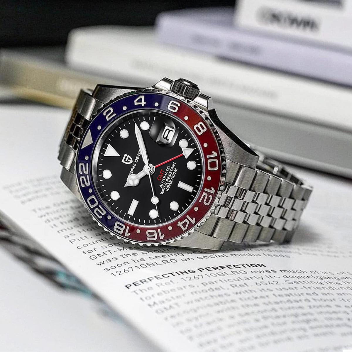 Automatic 40MM Date 100M Waterproof Stainless Steel Sapphire Glass Men Watch D77662
