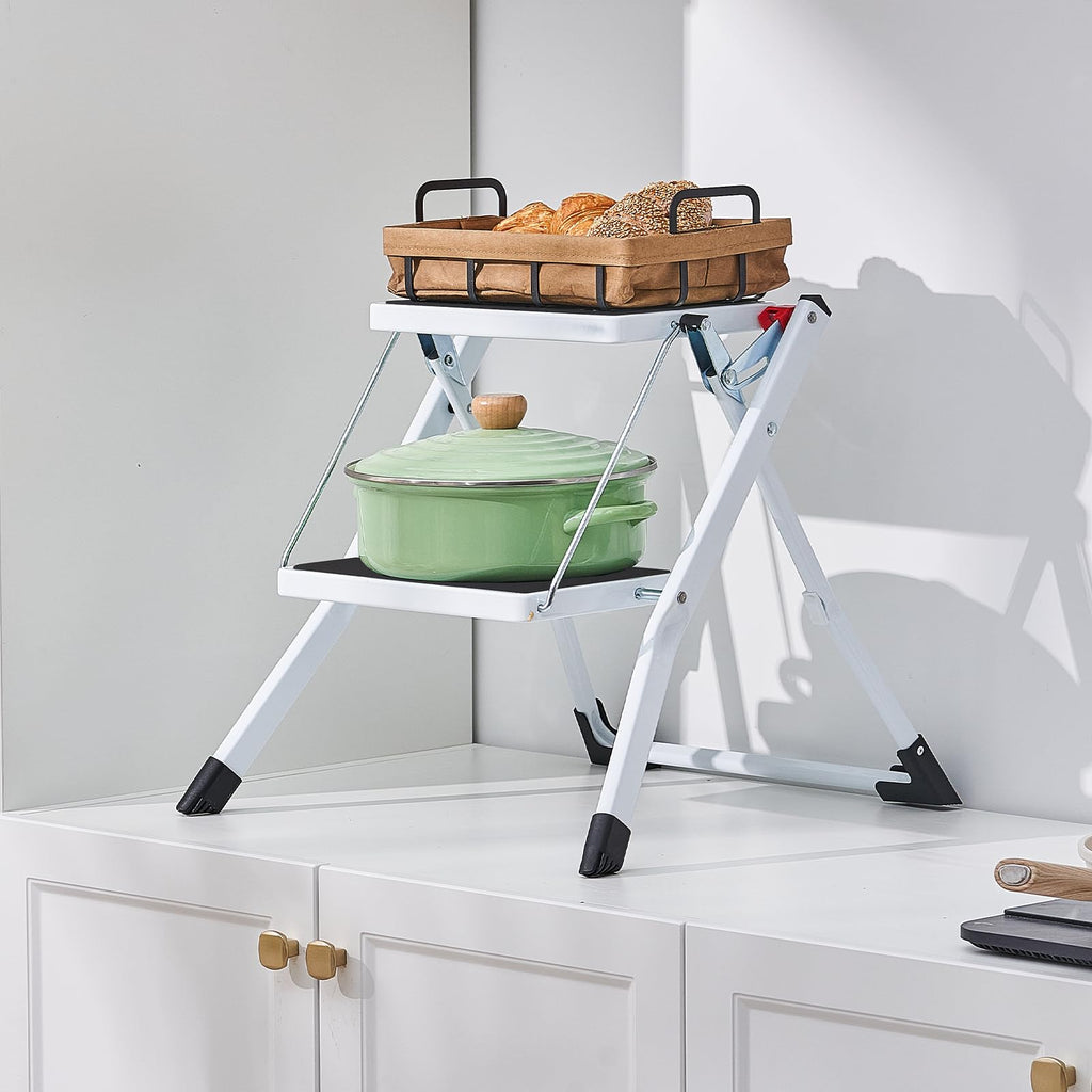 2-Step 330lbs Capacity Folding Steel Step Stool O613937