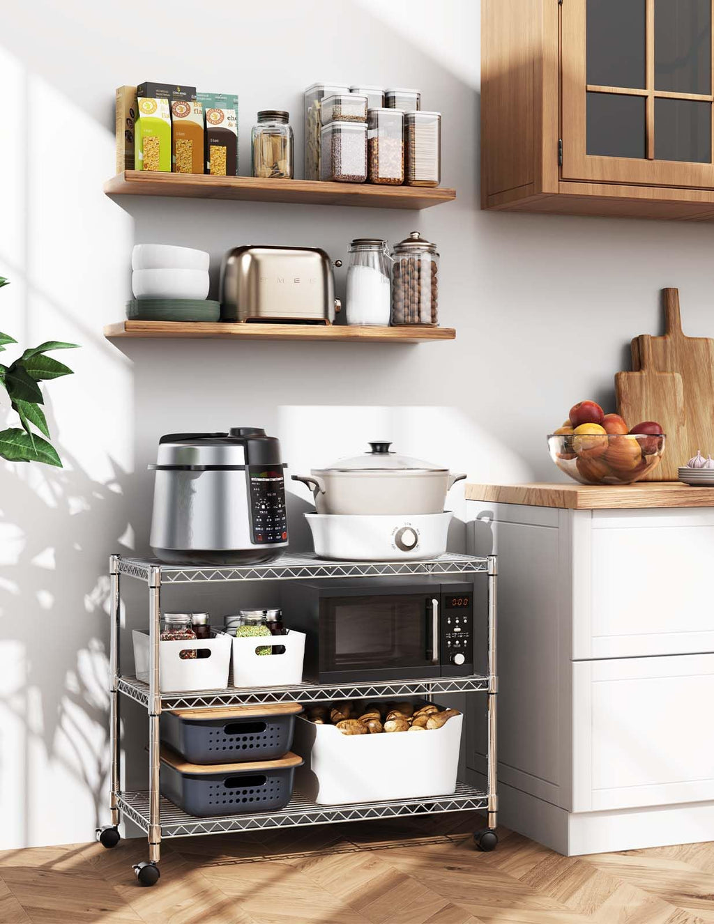 3 Tier Chrome Shelving Unit P160