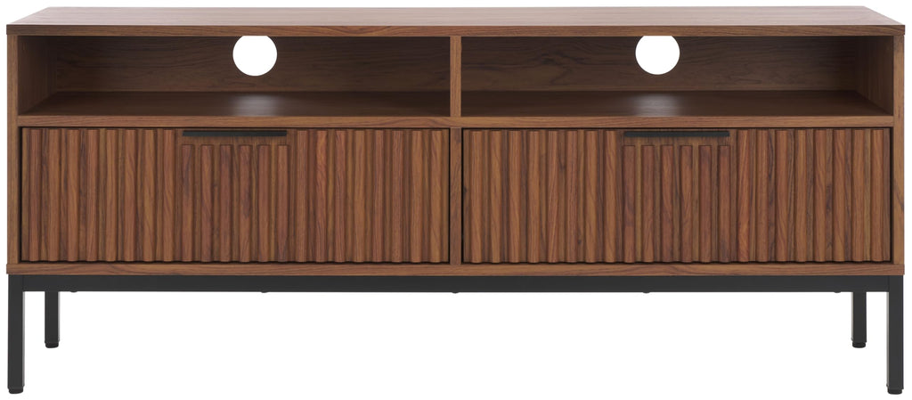 Walnut Brown Black 2 Drawer TV Stand V741612