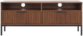 Walnut Brown Black 2 Drawer TV Stand V741612