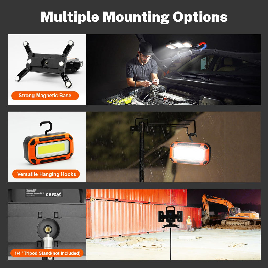 5000LM Rechargeable Magnetic Work Light V58820
