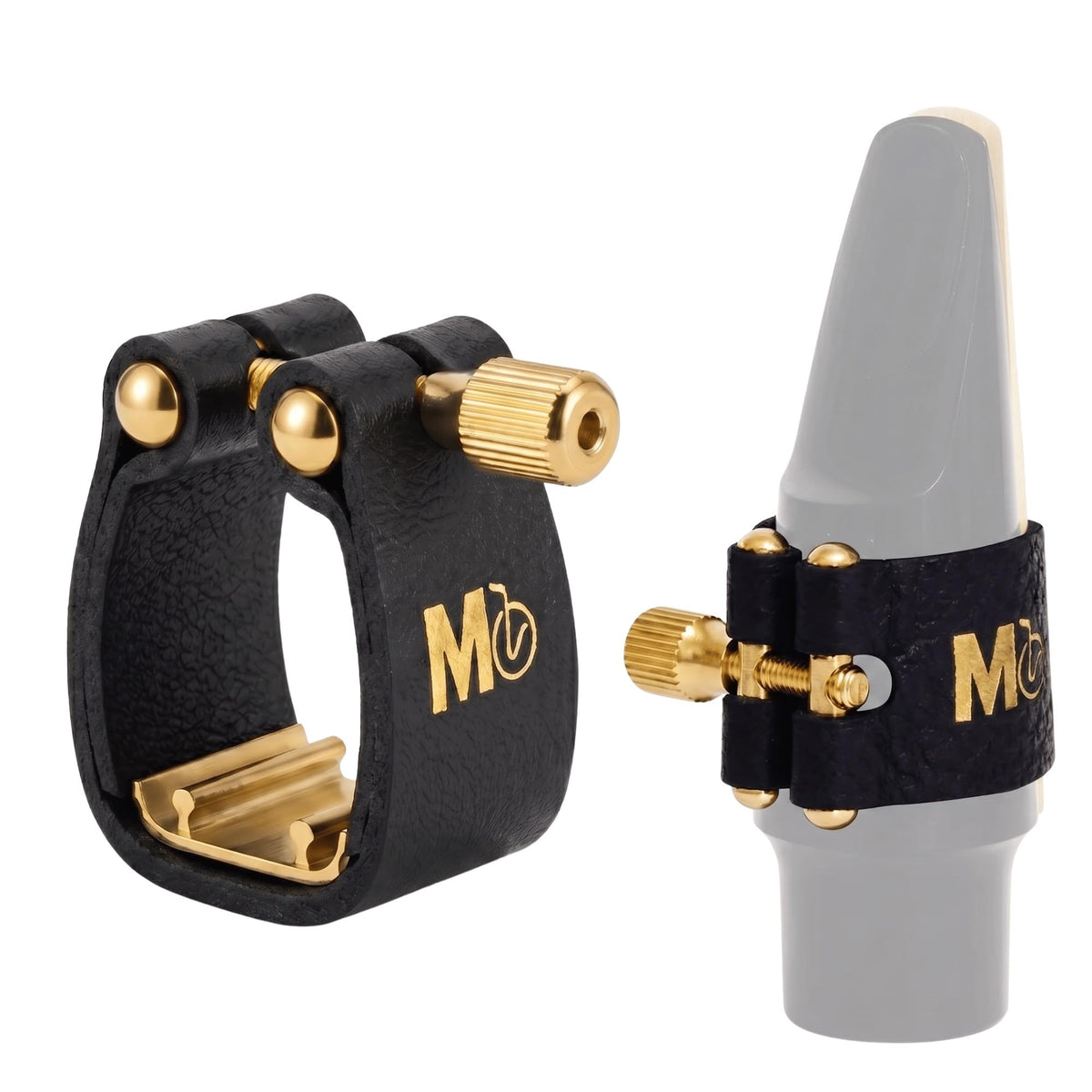Adjustable Single-Screw Leather Alto Saxophone Ligature S7741