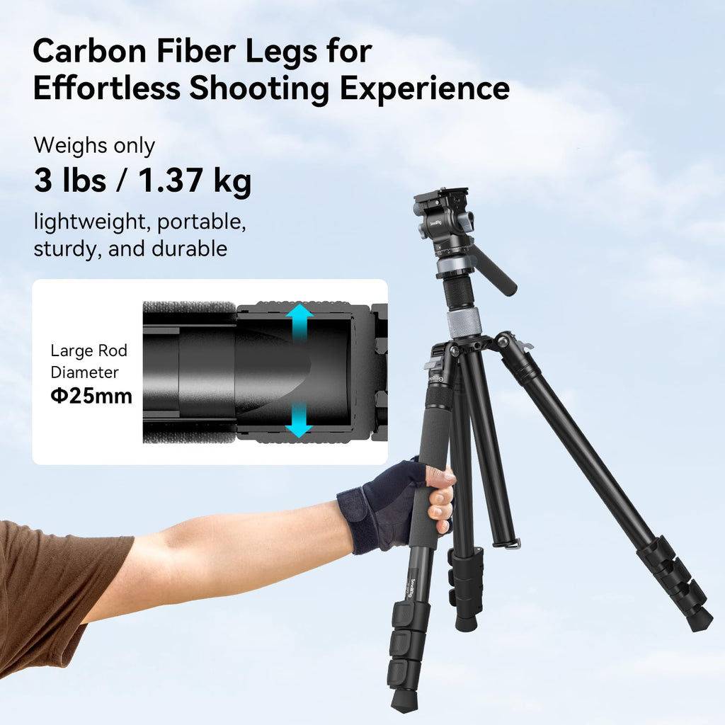 Carbon Fiber Video Travel Tripod L9839