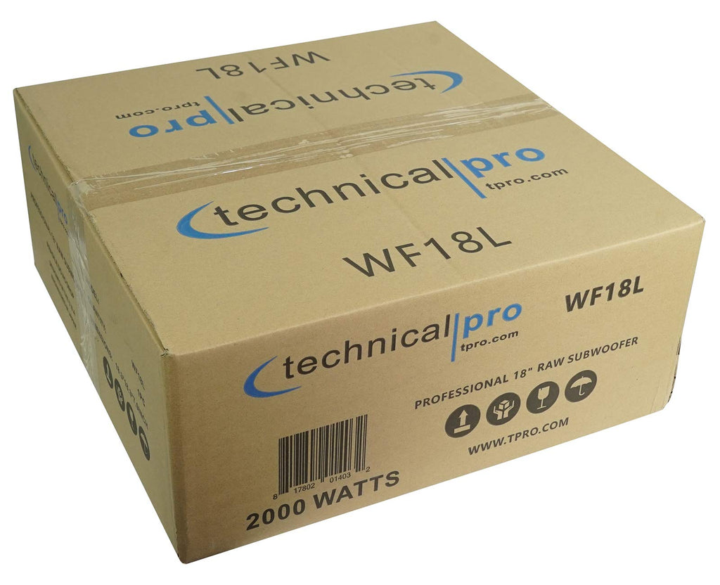 18'' 2000w Raw Subwoofer Q190