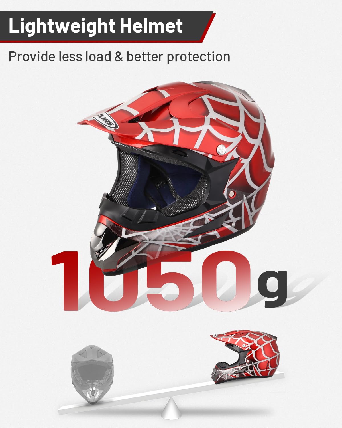 Youth DOT Approved Full Face Motocross Helmet X809774