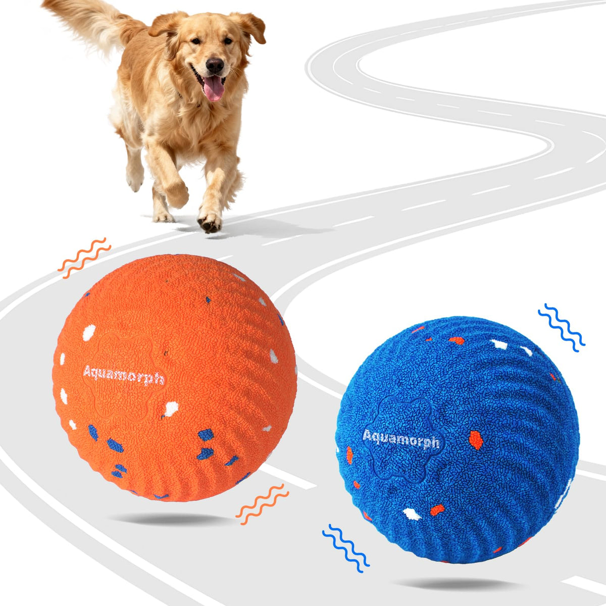 2-Pack Interactive Washable Dog Ball R122