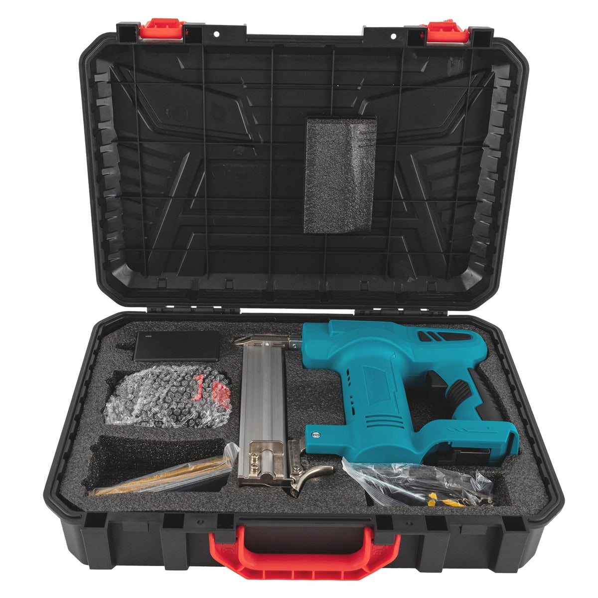 Cordless Battery Powered Brad Nailer Kit with Carrying Case D923550