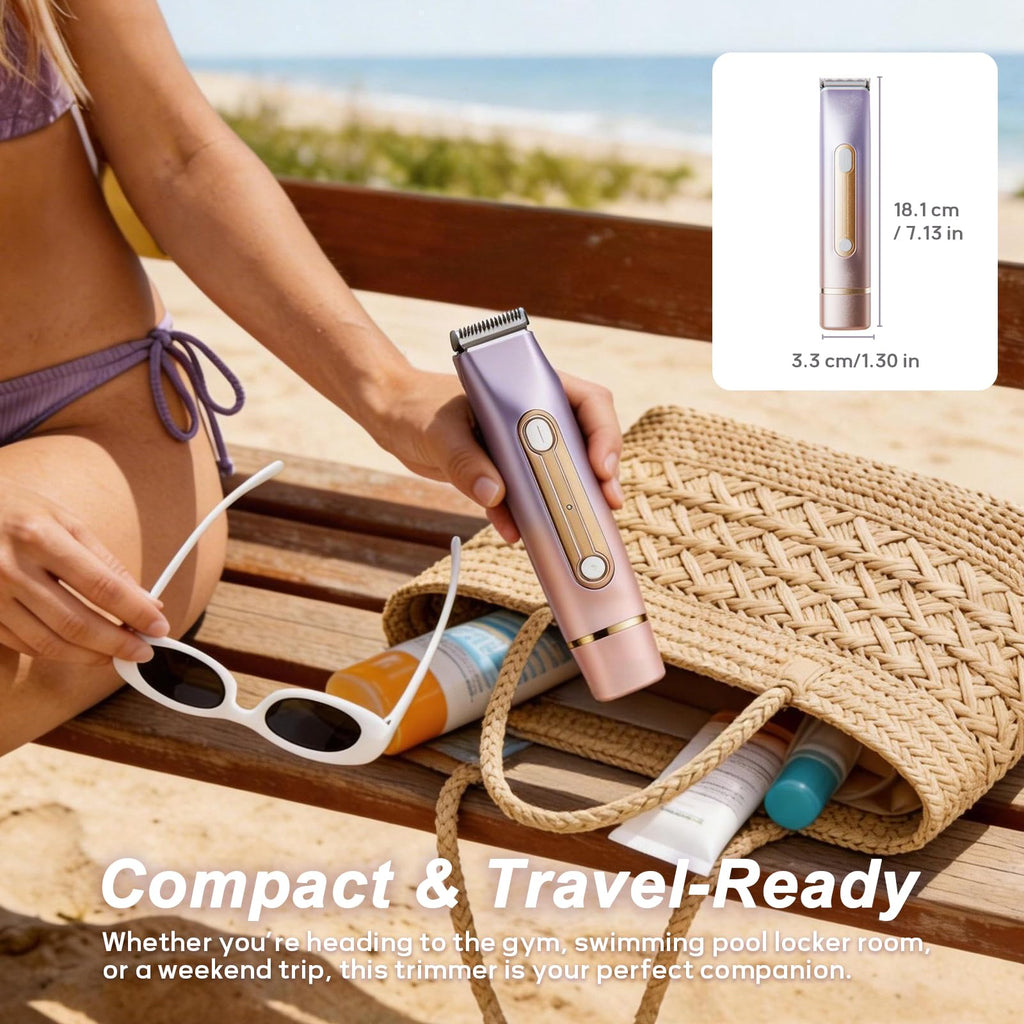 Light Purple Waterproof Dual-Head Bikini Trimmer L91781