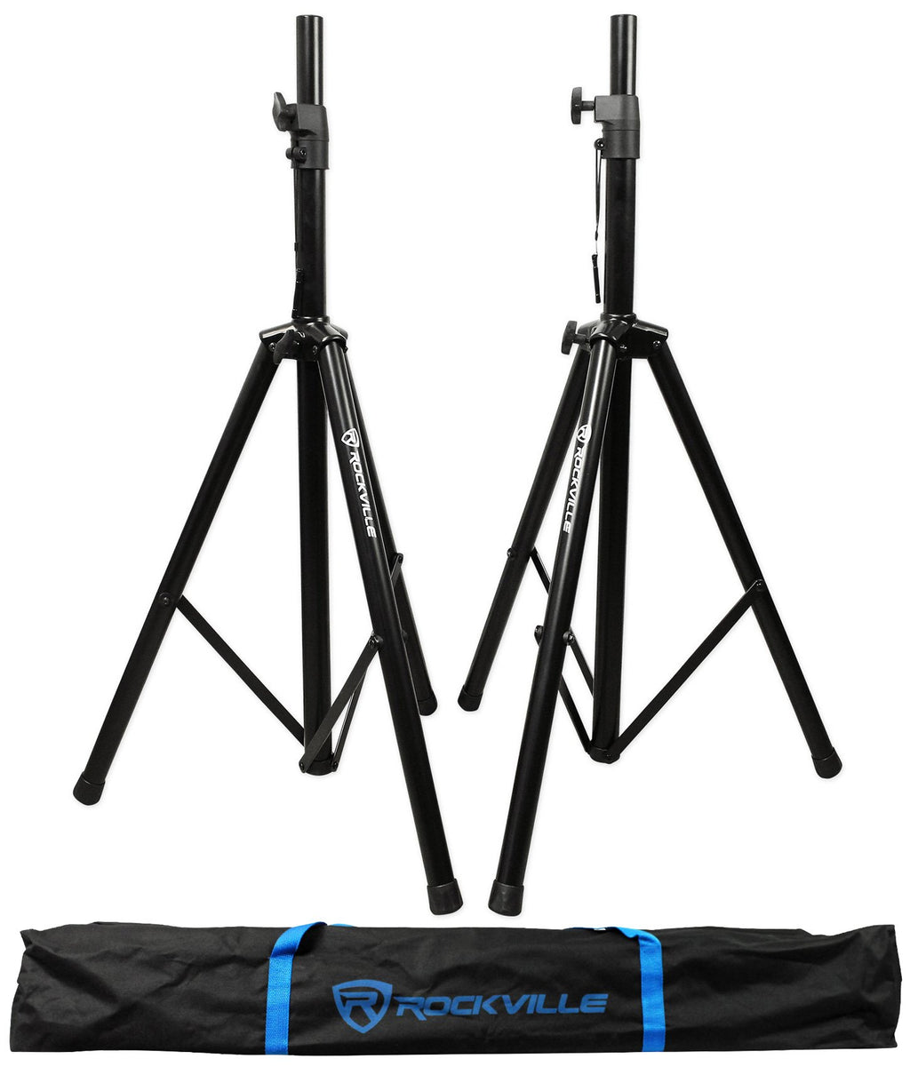 Black Tripod Speaker Stands Pair with Carrying Case C77821