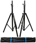 Black Tripod Speaker Stands Pair with Carrying Case C77821