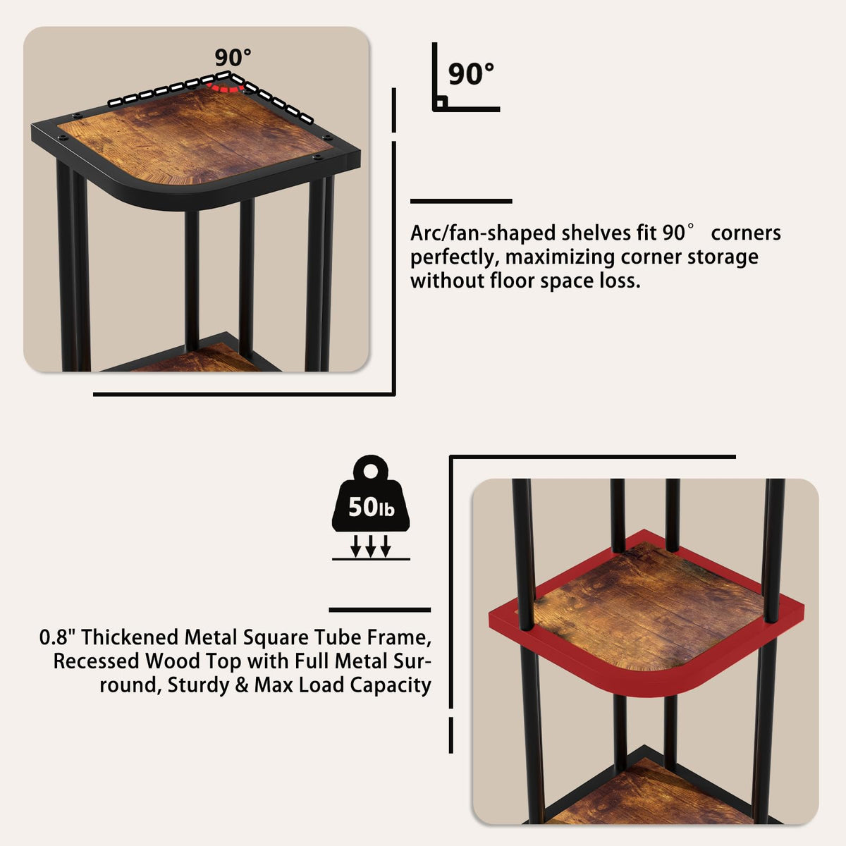 5 Tier Corner Shelf W2271