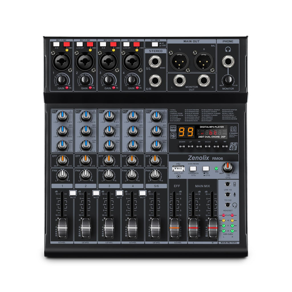 6 Channel Bluetooth Audio Mixer with 2 XLR Inputs G33223