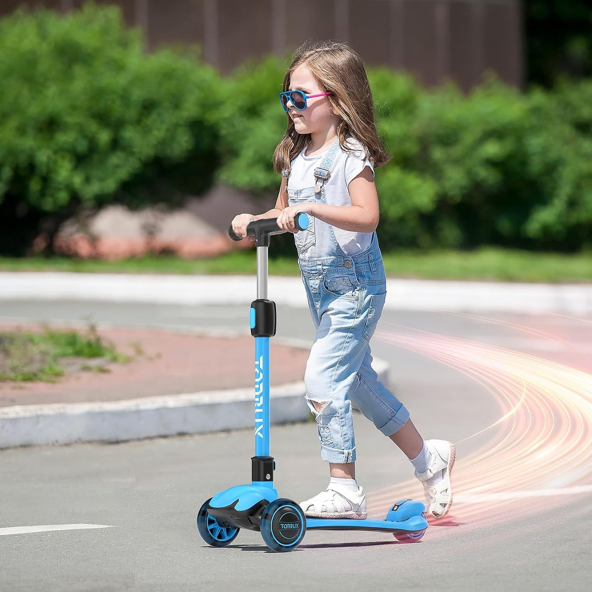 Light Up 3 Wheel Folding Kids Scooter with Adjustable Height D54249