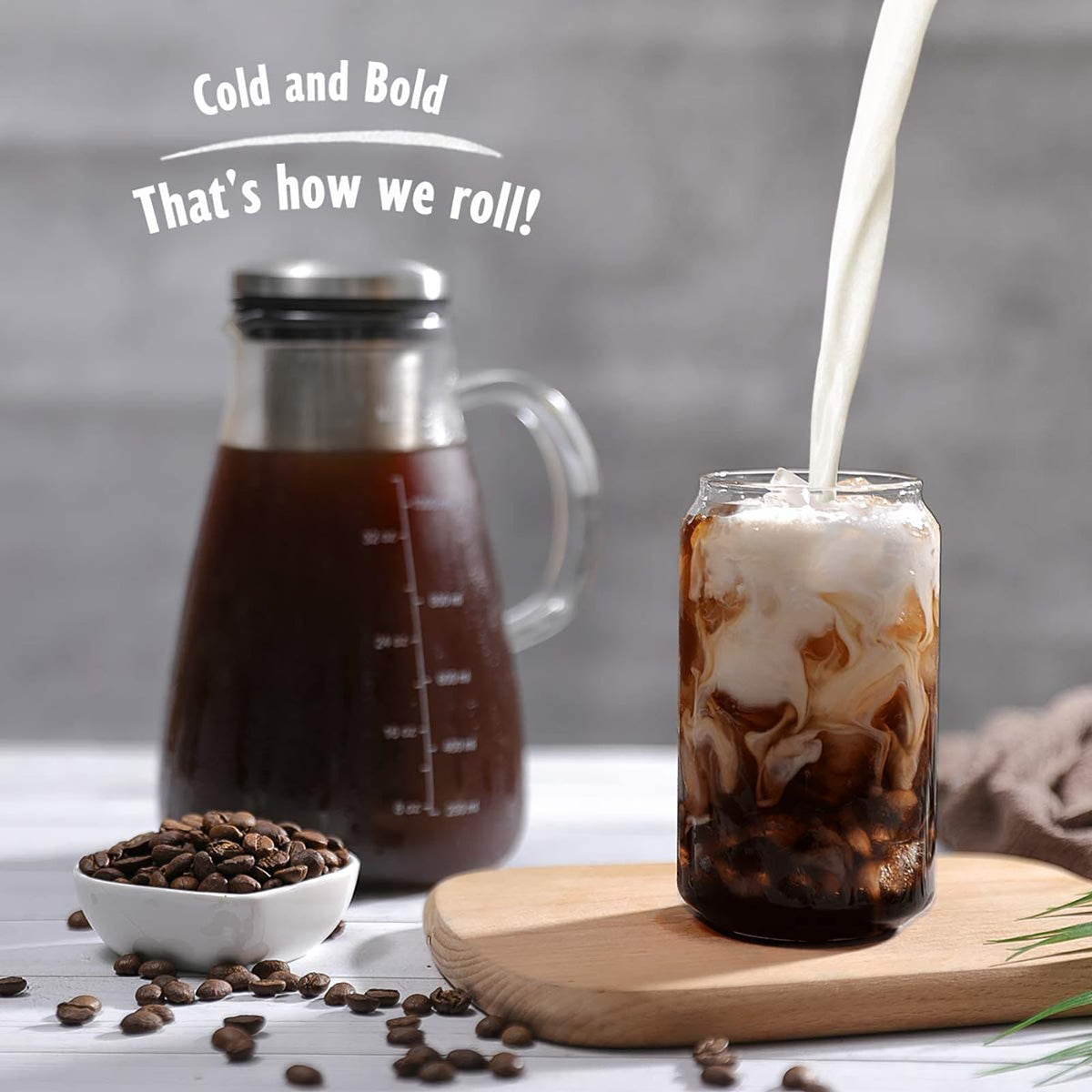 34oz Cold Brew Iced Coffee Maker with Stainless Steel Filter H83943