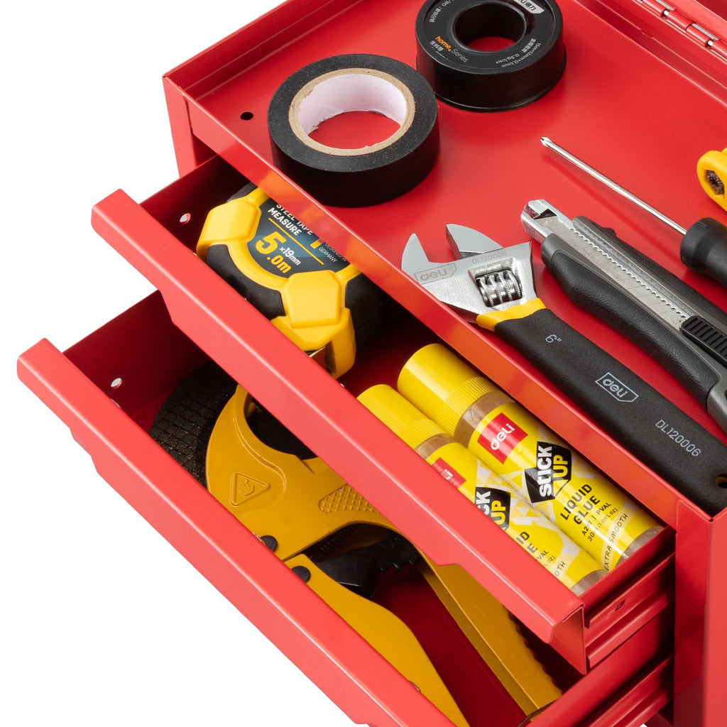 Pink 2 Drawer Metal Mini Tool Box Y957299