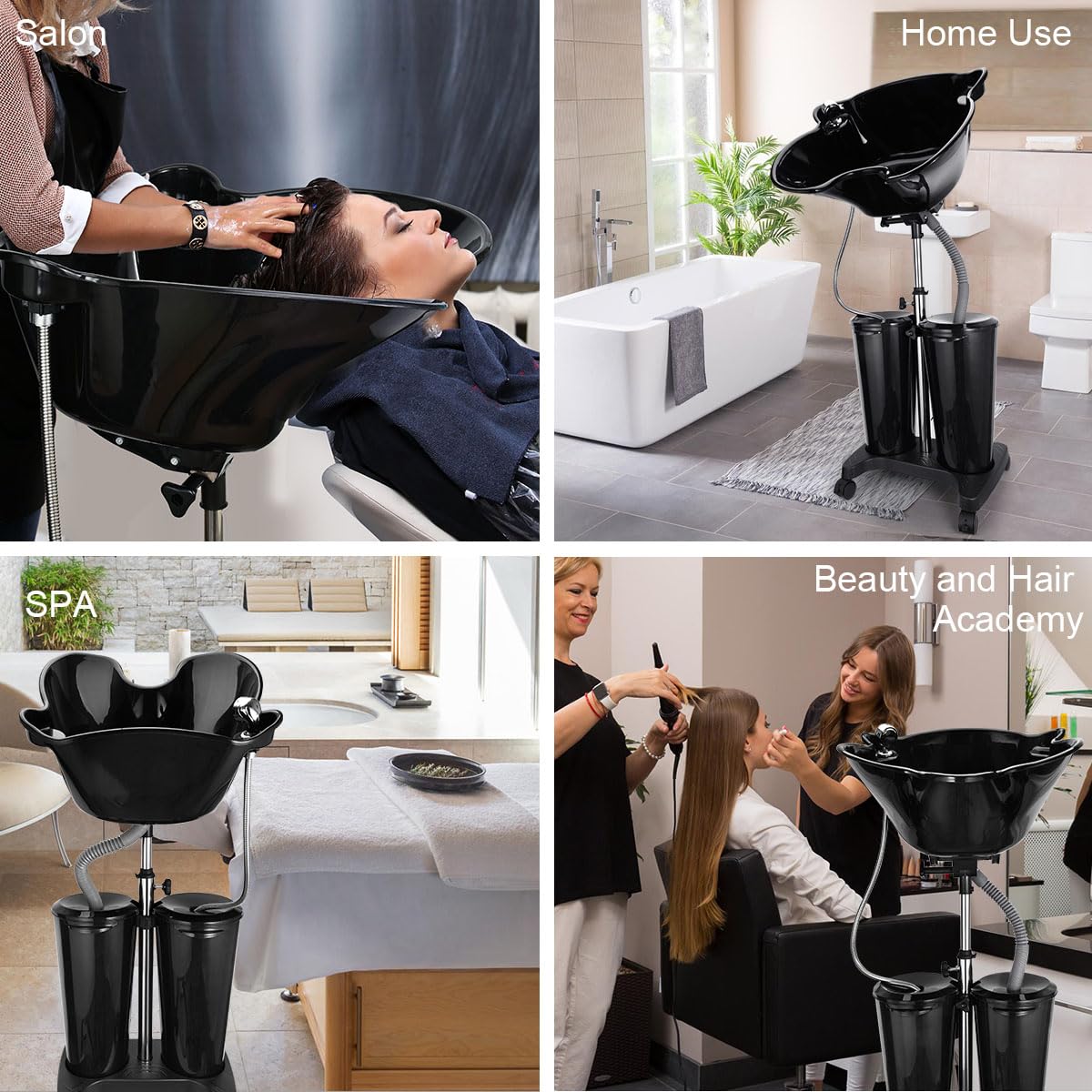 Portable Shampoo Bowl with Electric Pump W933951