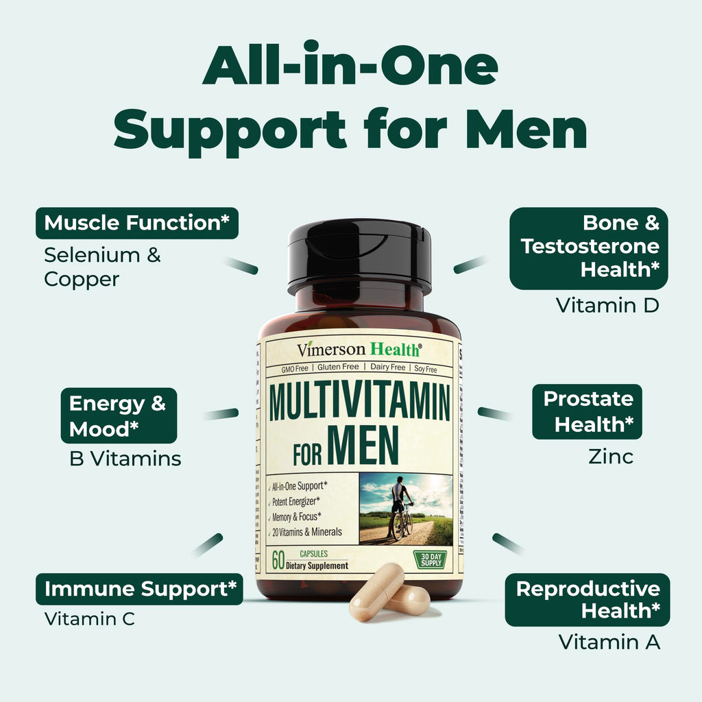 Glucosamine Chondroitin Turmeric MSM Men's Multivitamin Supplement Bundle E210