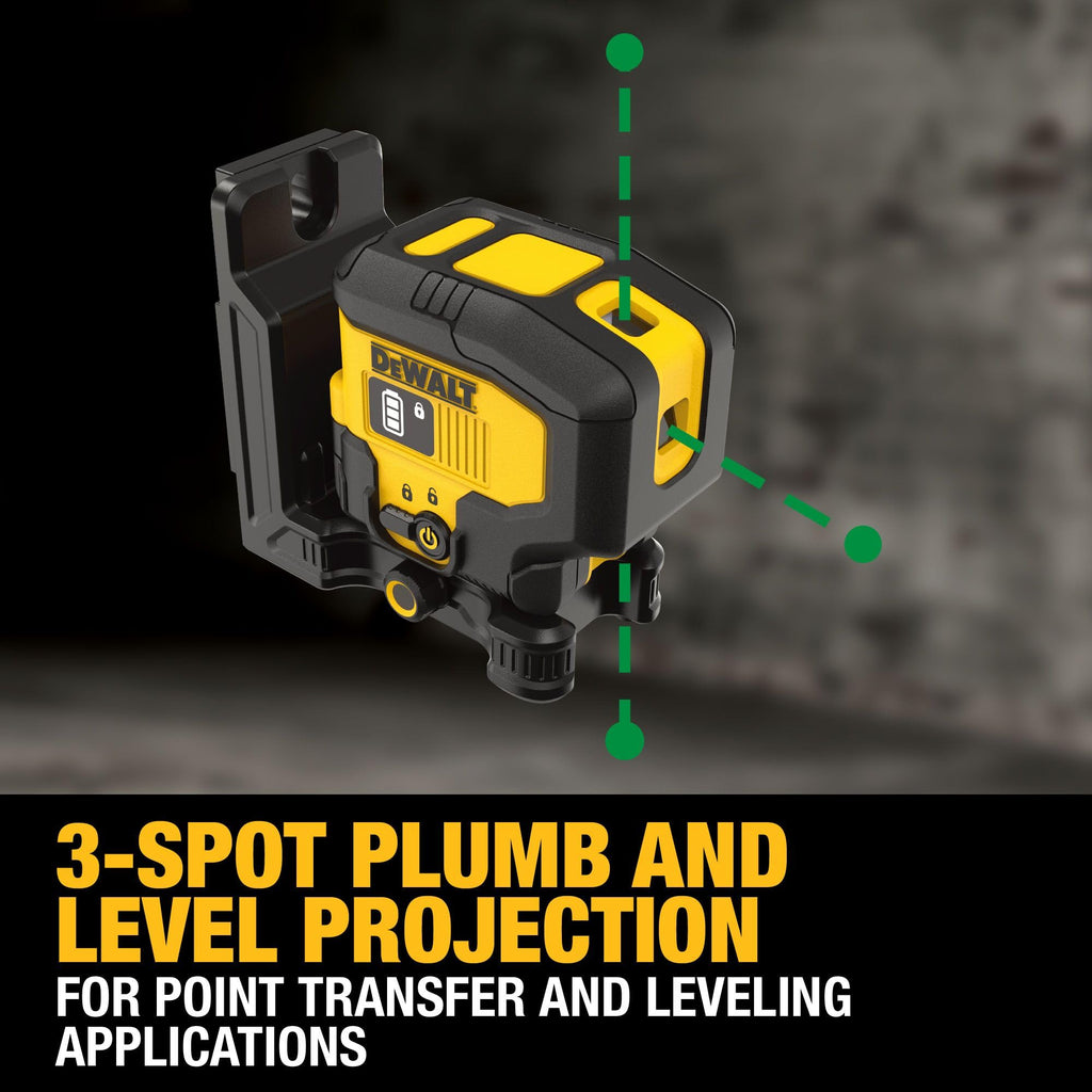Green 3 Spot Self Leveling Laser Level Kit T5576