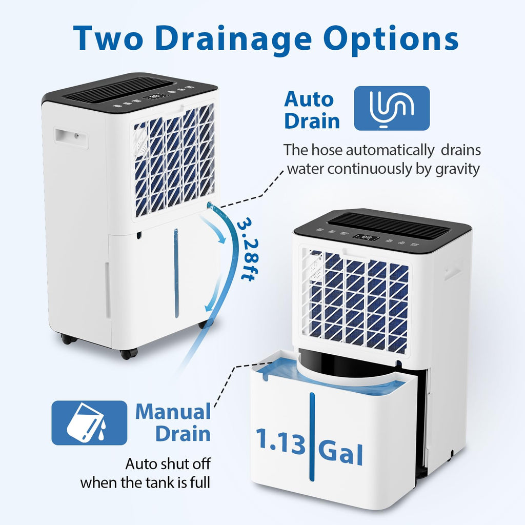 4,500 Sq. Ft. 50 Pint Dehumidifier with Auto or Manual Drainage M680
