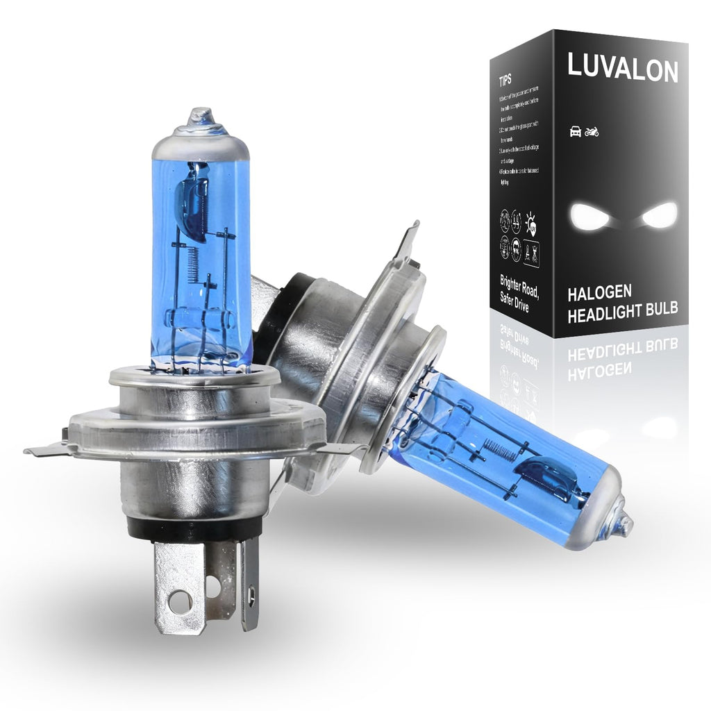H4 Halogen Headlight Bulb 6000K Cool White Pack of 2 S75395