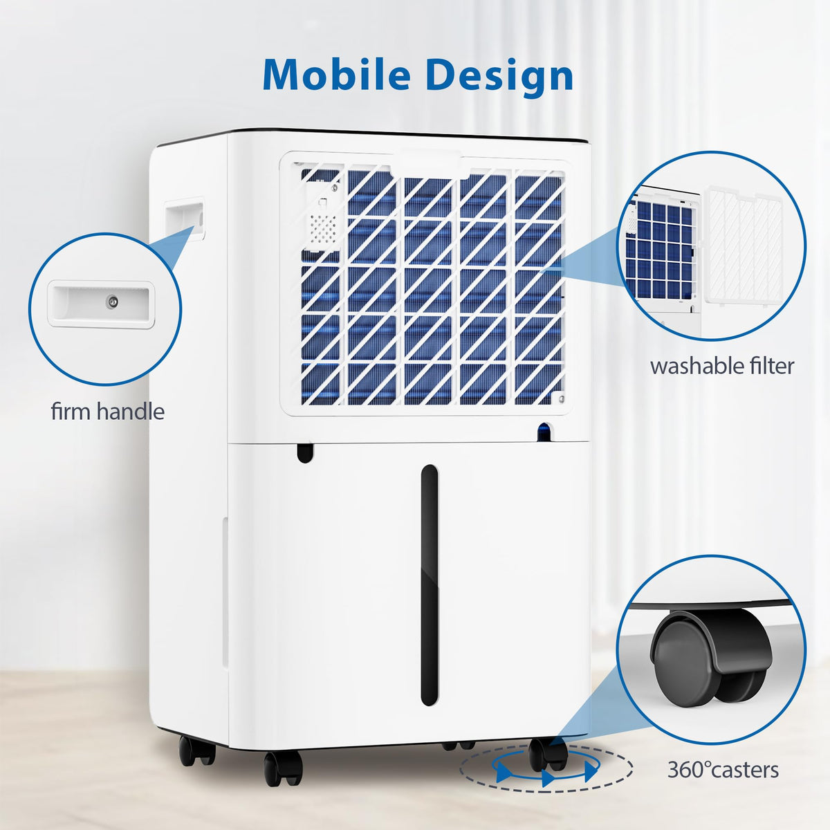 4,500 Sq. Ft. 50 Pint Dehumidifier with Auto or Manual Drainage M680