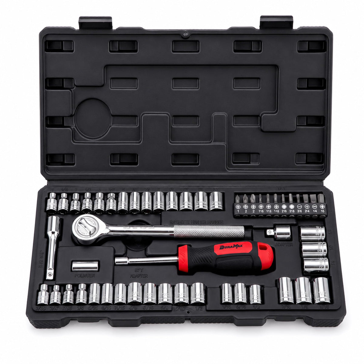 54-Piece Mechanic Tool Set with SAE & Metric Sockets Q88810