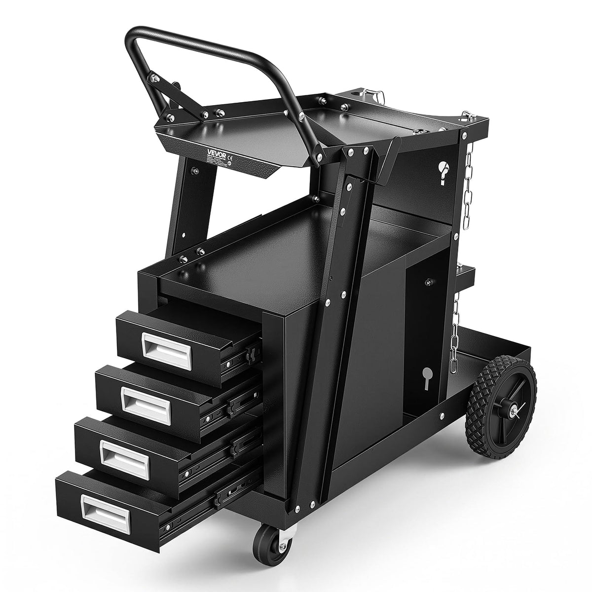 2-Tier 4 Drawers Welding Cart 265 LBS Weight Capacity H899
