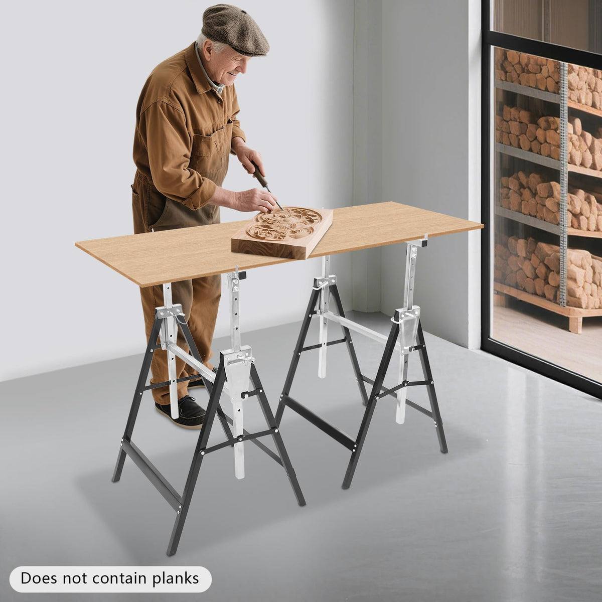 Heavy Duty 2-Pack Folding Sawhorse L162902