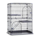 3/4-Tier Cat Cage Playpen with Hammock D244