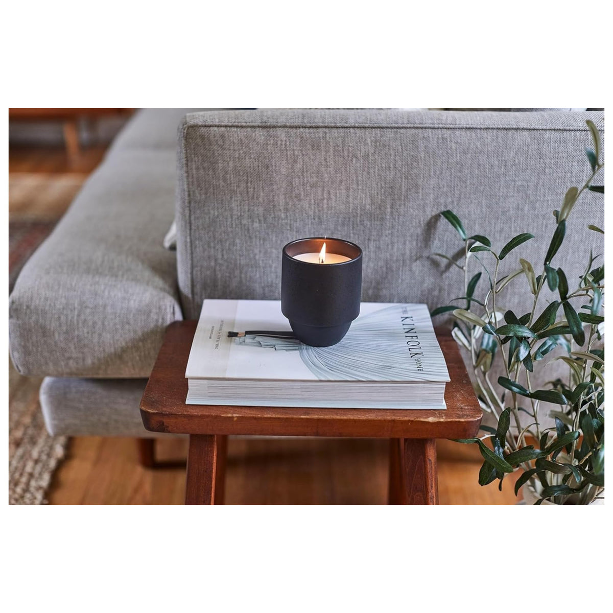 Scented Soy Candle in Reusable Ceramic Jar with Wood Wick, 11 oz V523