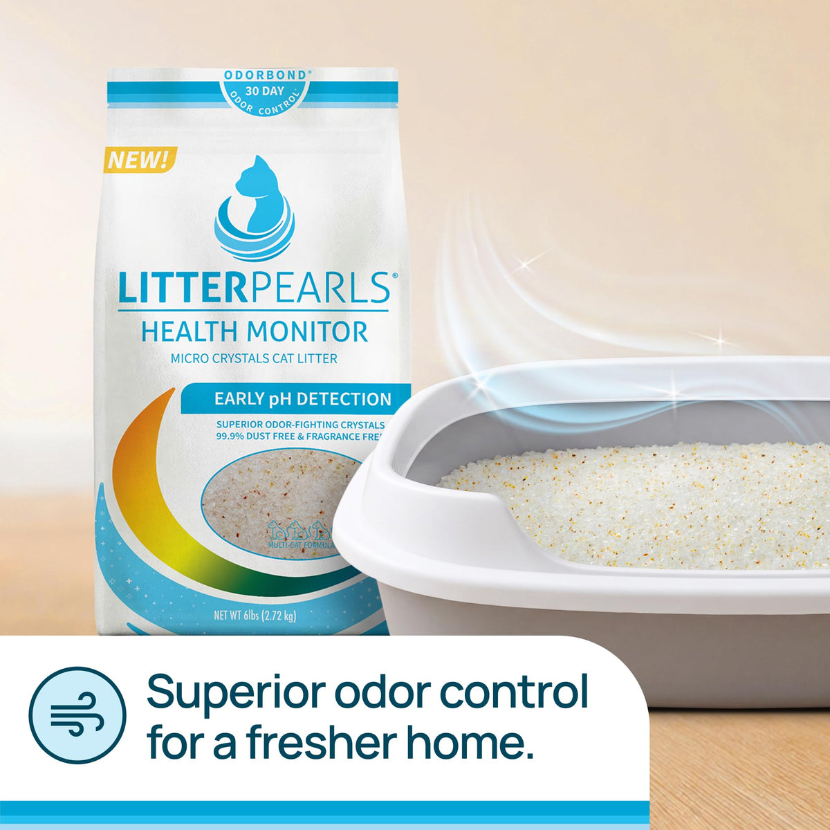 Unscented Micro Crystals Cat Litter 6 LB Bag F228366
