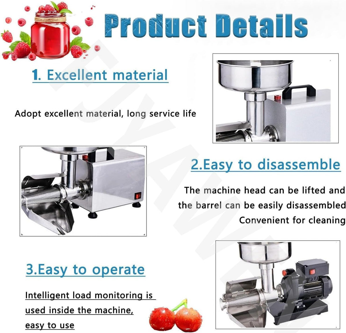 Electric Stainless Steel Tomato Strainer Machine W797