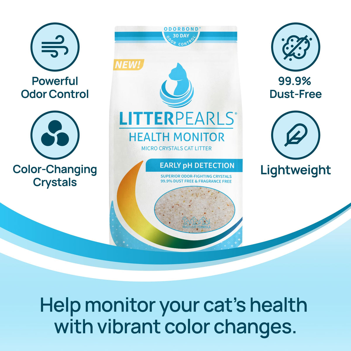 Unscented Micro Crystals Cat Litter 6 LB Bag F228366