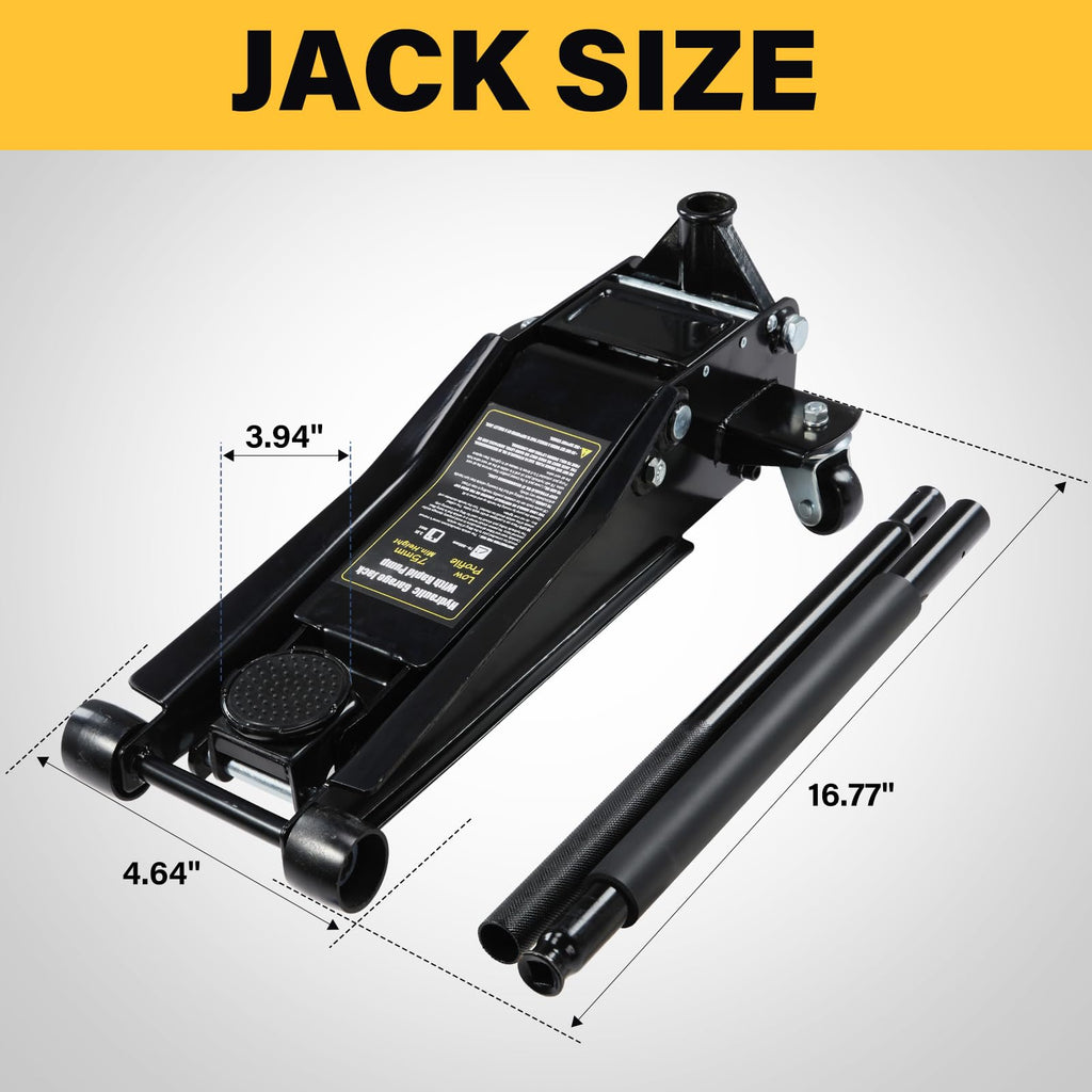 3 Ton Low Profile Steel Hydraulic Floor Jack F529