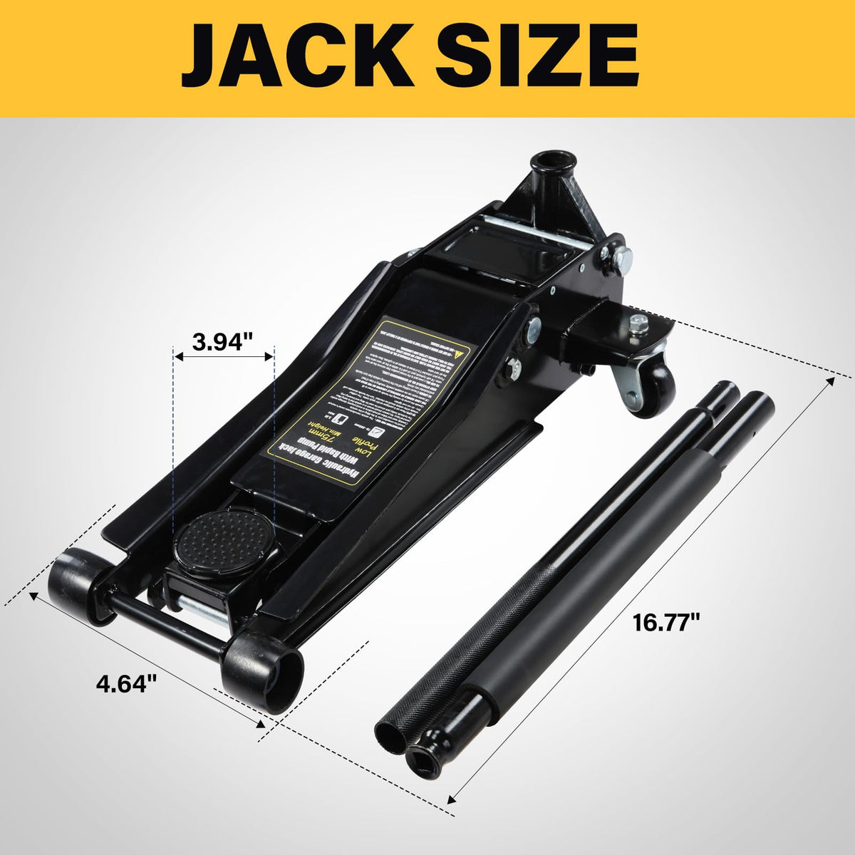 3 Ton Low Profile Steel Hydraulic Floor Jack F529