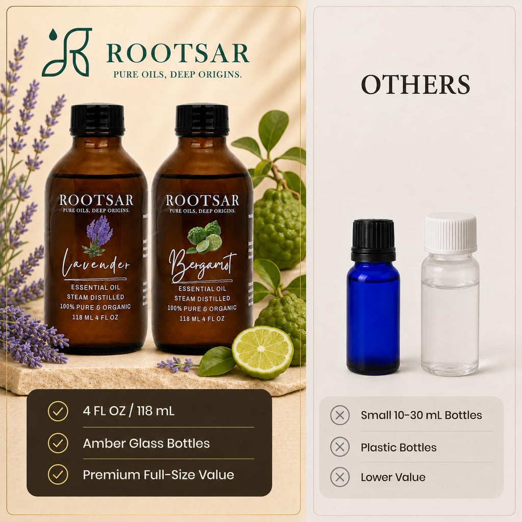 100% Pure Essential Oil Set Lavender & Bergamot 4 fl oz K558137