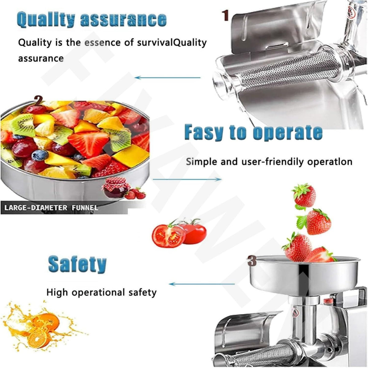 Electric Stainless Steel Tomato Strainer Machine W797
