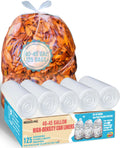 40-45 Gallon Clear Heavy Duty Plastic Trash Bags, 125 Count N592